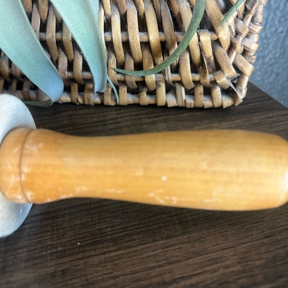 Vintage 12”  Wooden J.K. Adams Rolling Pin, Signed Collectible Made VERMONT - Picture 3 of 5